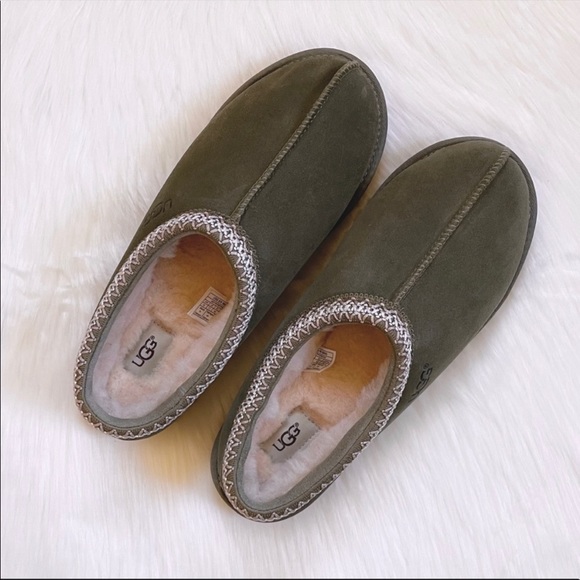 UGG Men’s Tasman Slippers In Moss Green - Picture 2 of 6